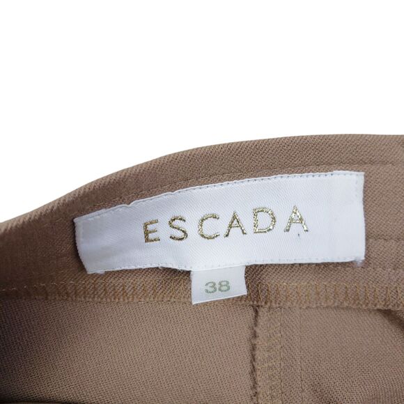 Vintage Escada Wool Bootcut Dress Pants Womens 38 US 8 Beige Trousers Career - Picture 3 of 13